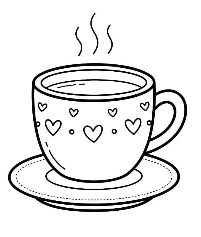 Målarbild En kaffekopp