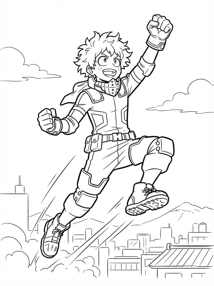 Målarbild Fantastisk Midoriya