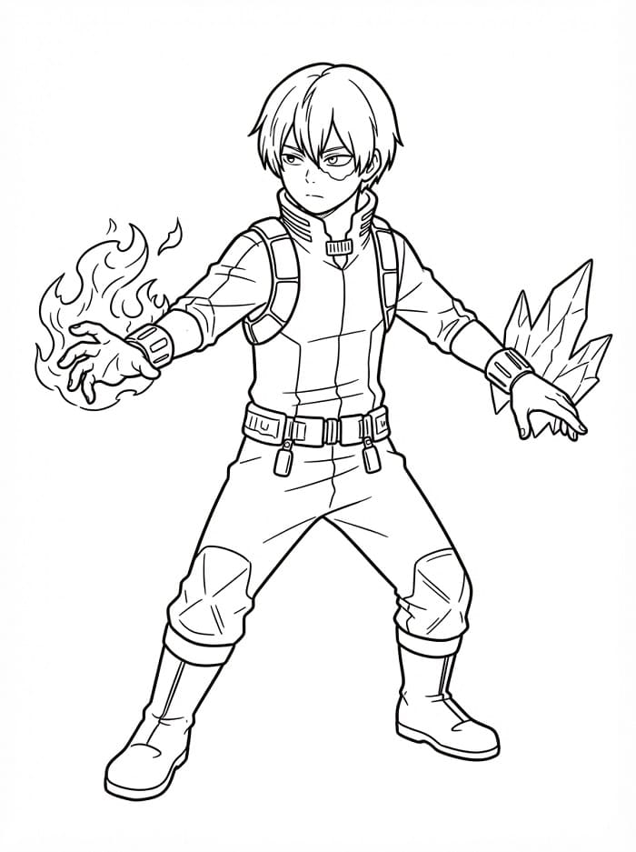 Målarbild Fantastisk Shoto Todoroki