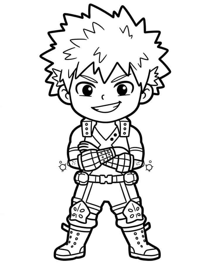 Målarbild Glad Katsuki Bakugo
