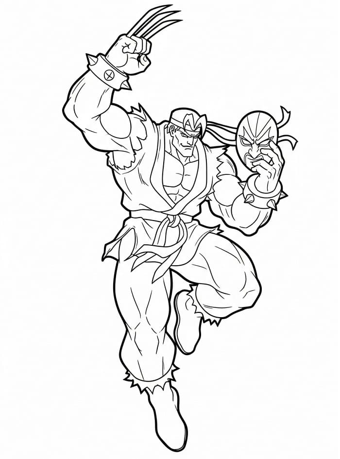 Målarbild Gratis Utskrivbar Street Fighter