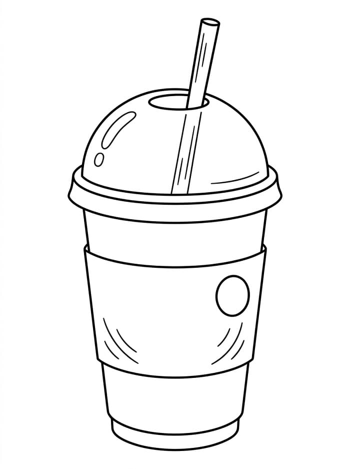 Målarbild Iskopp kaffe