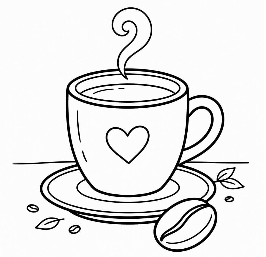 Målarbild Kaffe Utskrivbar