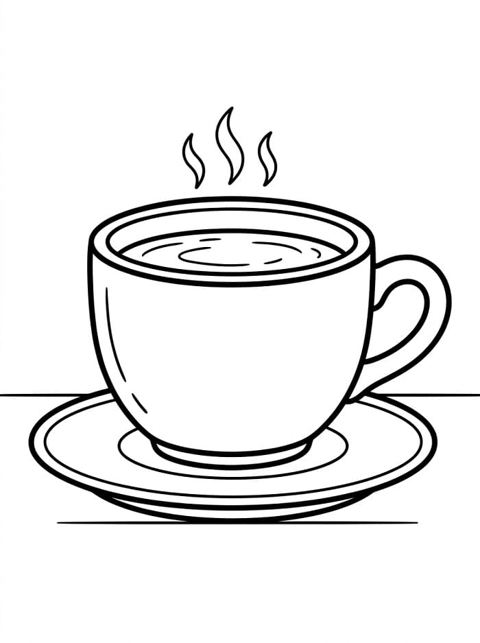 Målarbild Kaffekopp