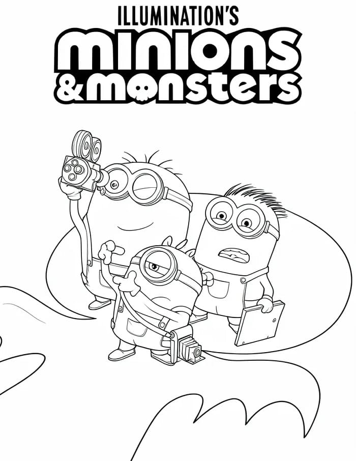 Målarbild Karaktärer från Minioner och Monster