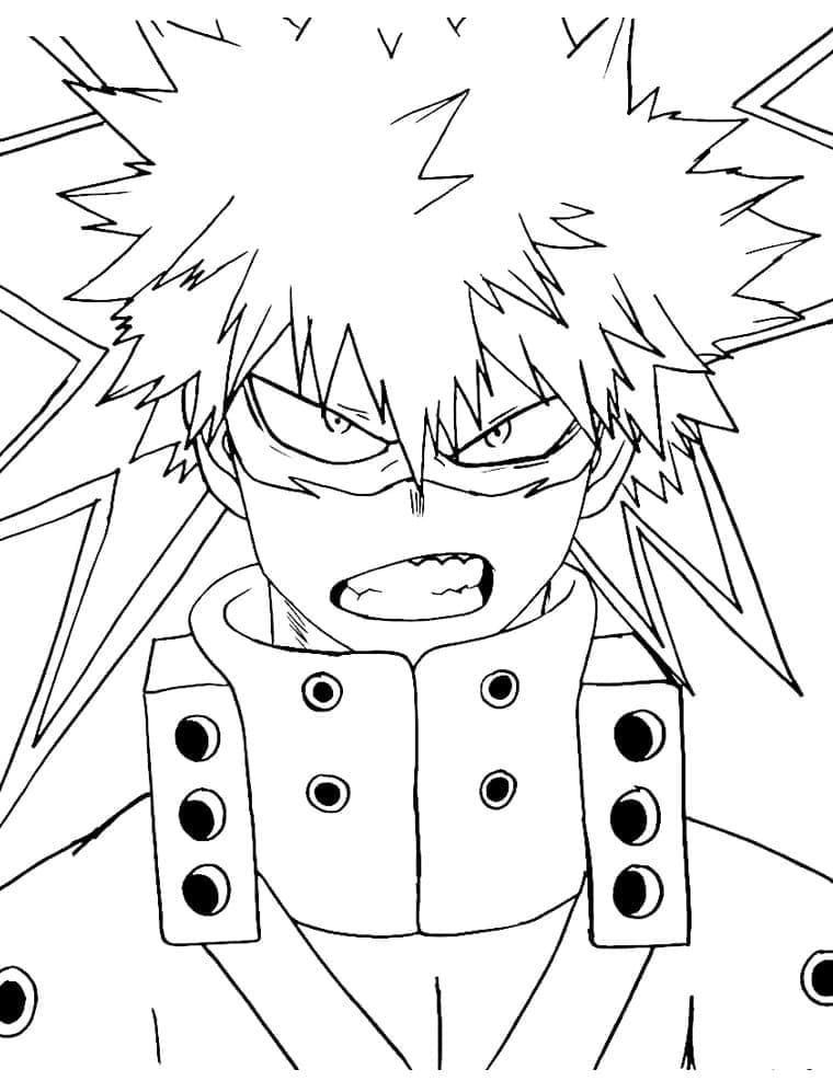 Målarbild Katsuki Bakugo För 1-åriga barn