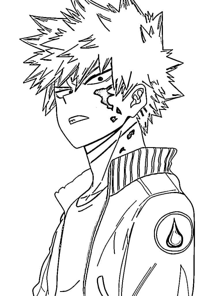 Målarbild Katsuki Bakugo För 2-åriga barn