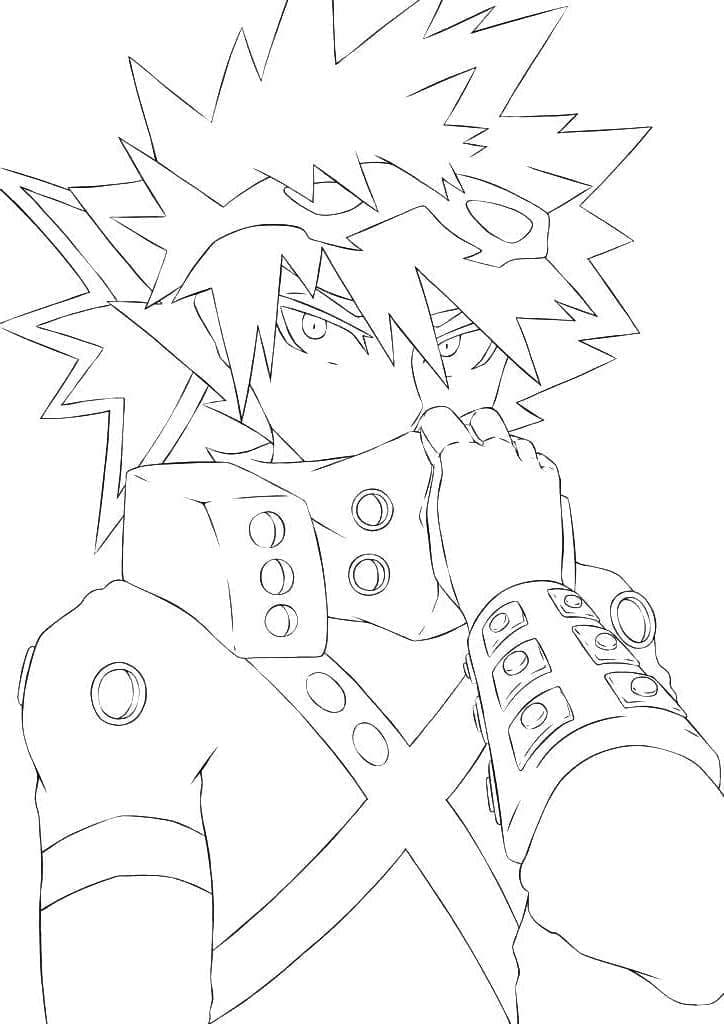 Målarbild Katsuki Bakugo För 3-åriga barn
