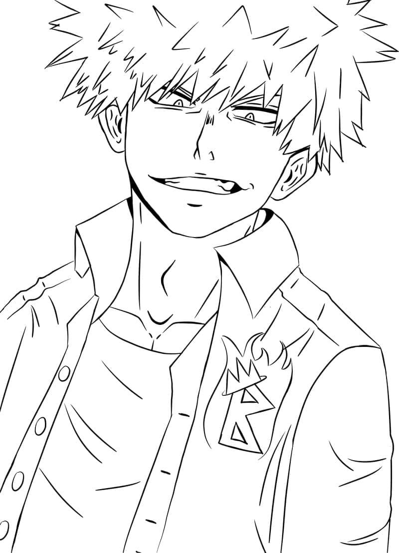 Målarbild Katsuki Bakugo För 5-åriga barn