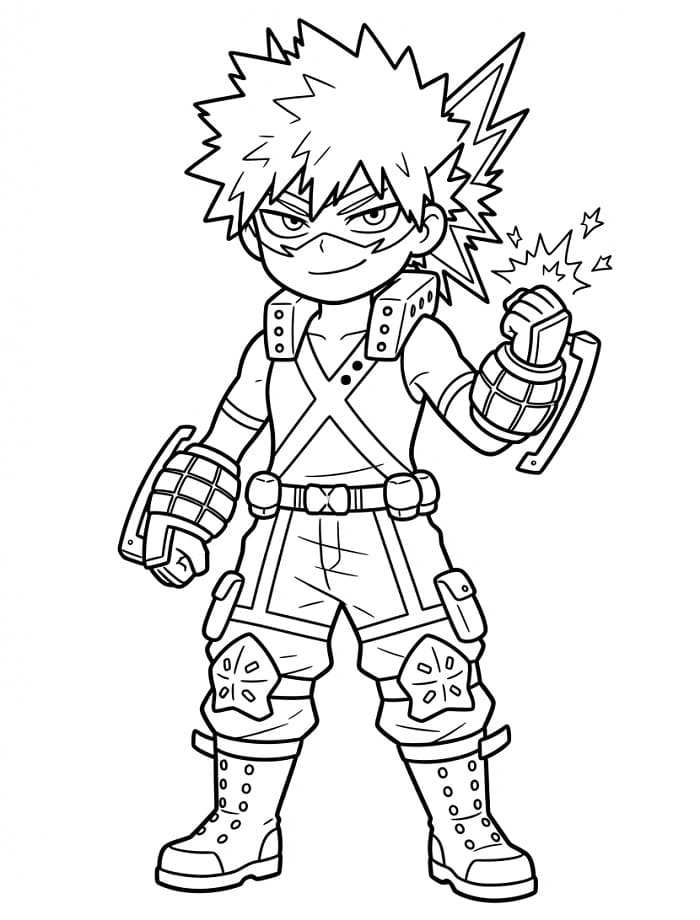 Målarbild Katsuki Bakugo My Hero Academia