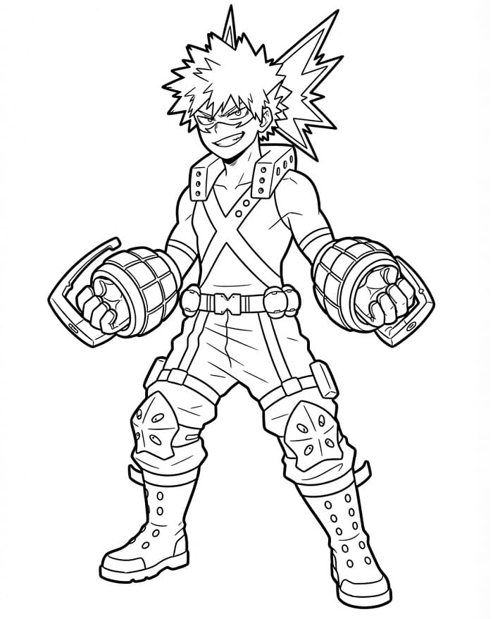 Målarbilder Katsuki Bakugo