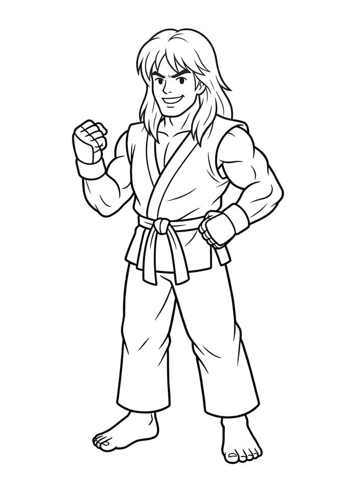 Målarbild Ken Street Fighter