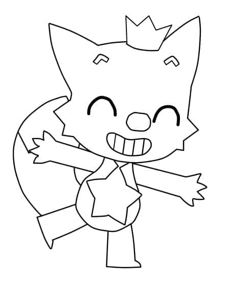 Målarbild Leende Pinkfong