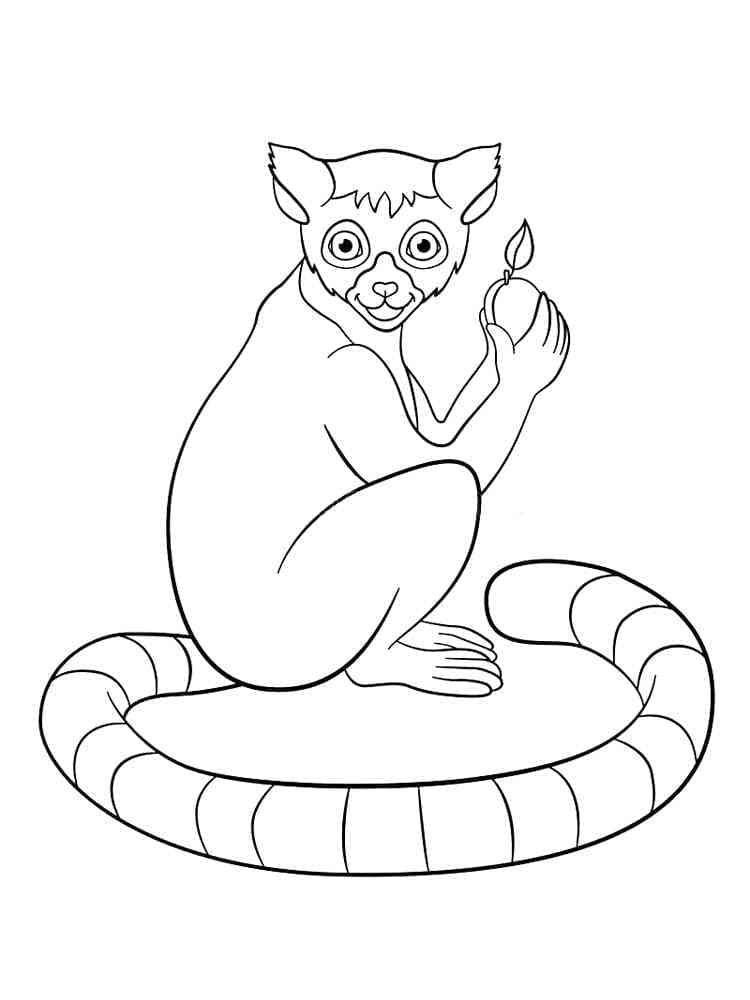 Målarbild Lemur Gratis Utskrivbar
