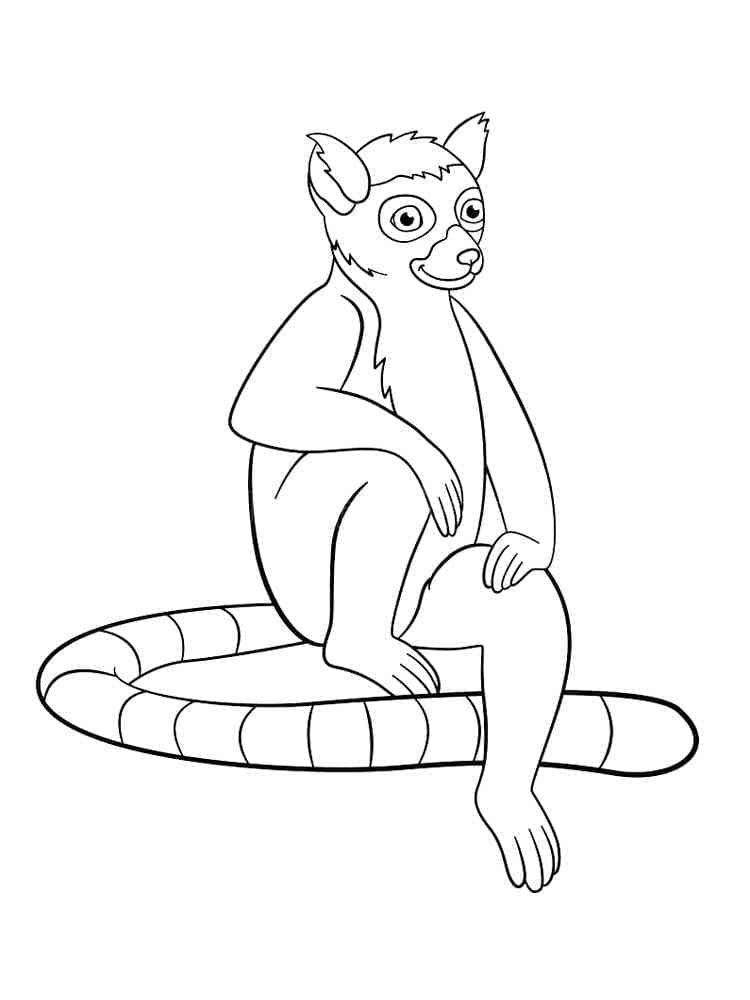 Målarbild Lemur för Barn