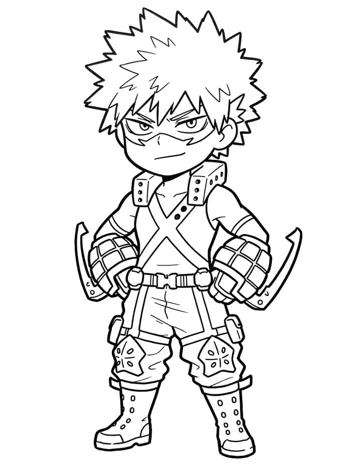 Målarbild Lille Katsuki Bakugo