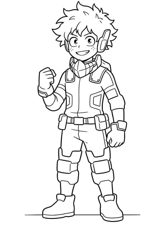Målarbild Midoriya Anime My Hero Academia