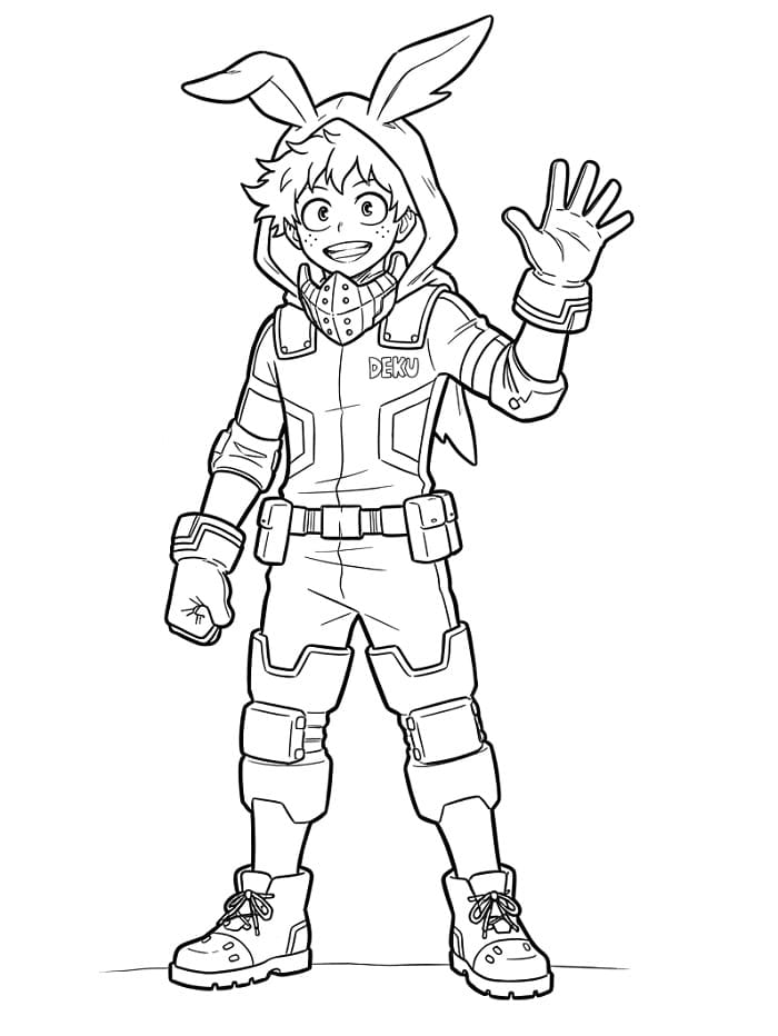Målarbild Midoriya från Anime My Hero Academia