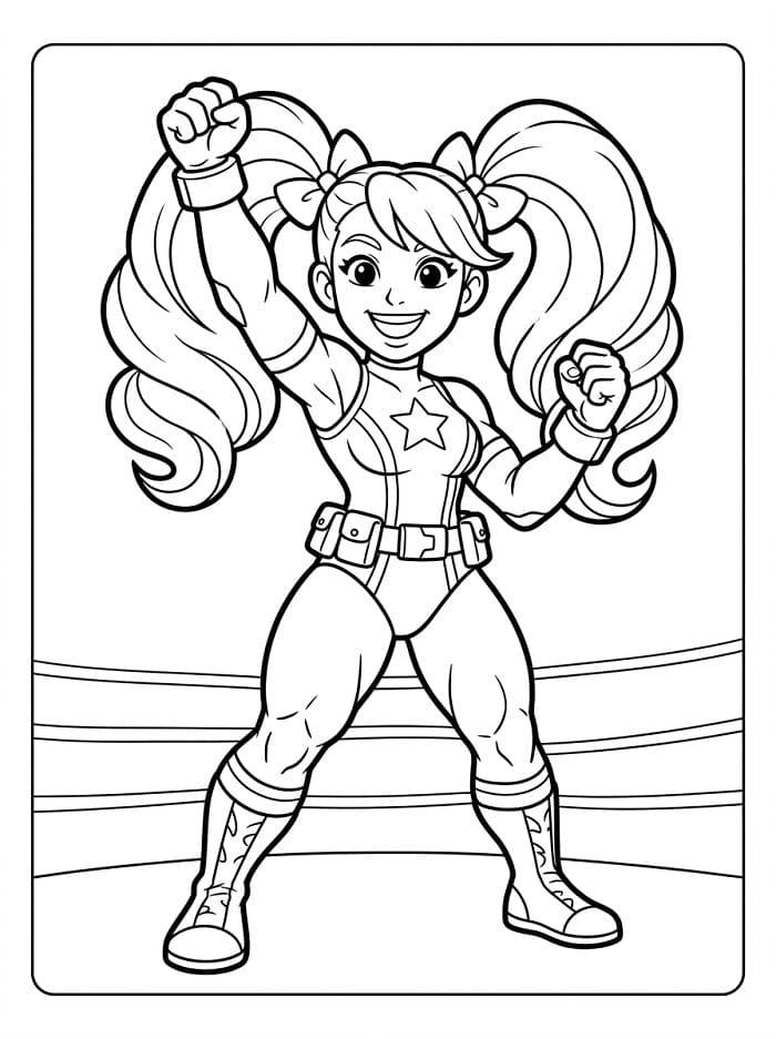 Målarbild Mika från Street Fighter