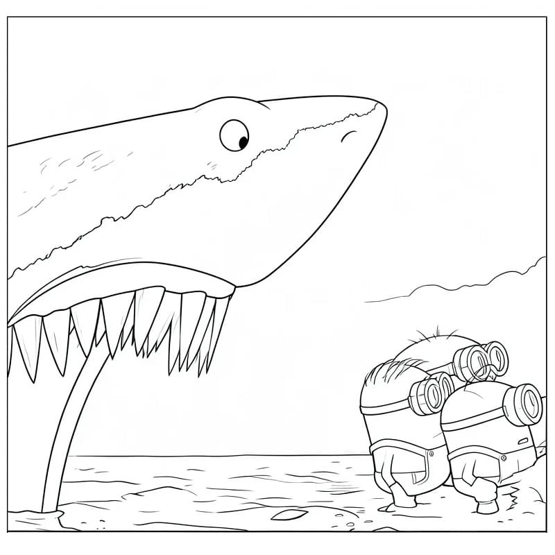 Målarbild Minioner och Monster Utskrivbar