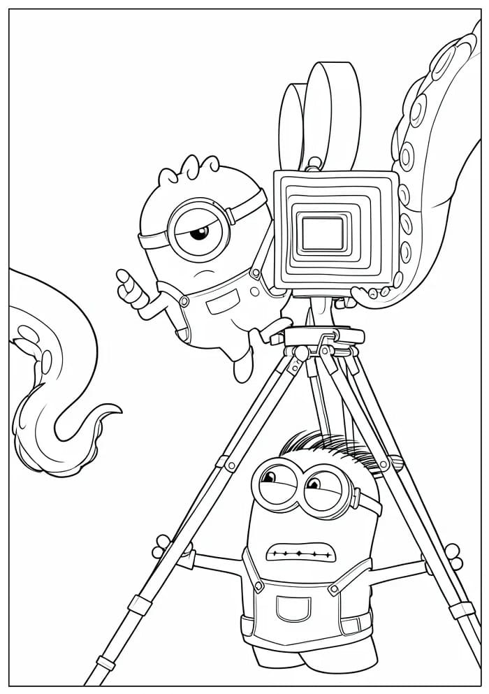 Målarbild Minioner och Monster för Barn