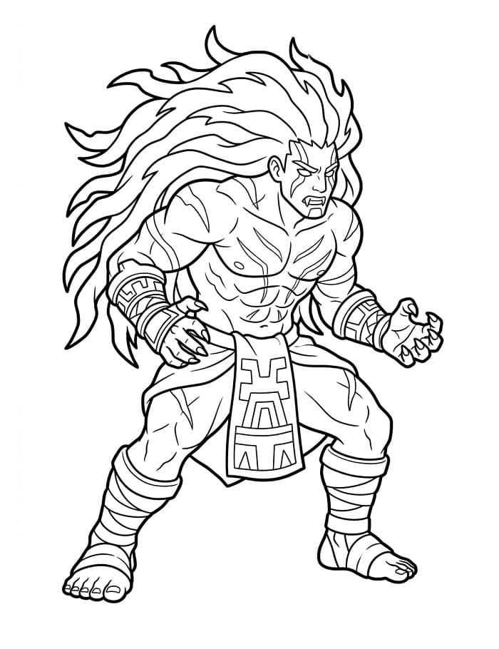 Målarbild Necalli från Street Fighter
