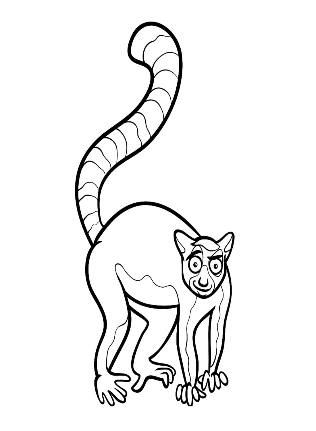 Målarbild Rolig lemur