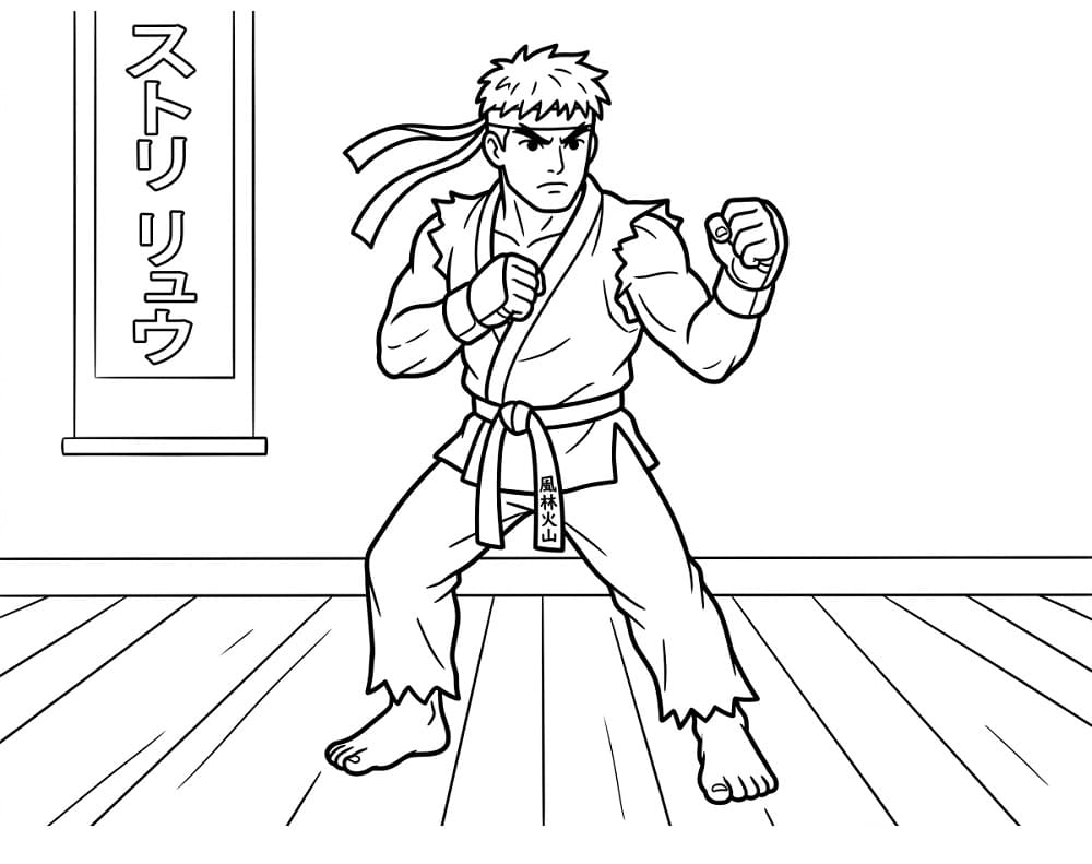 Målarbild Ryu Street Fighter