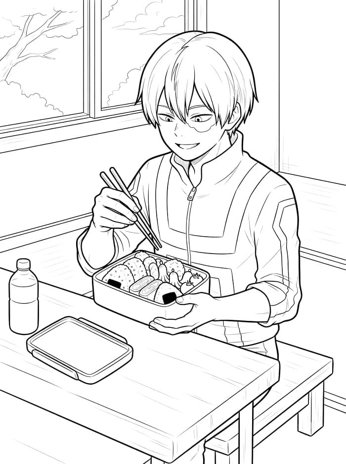 Målarbild Shoto Todoroki Gratis