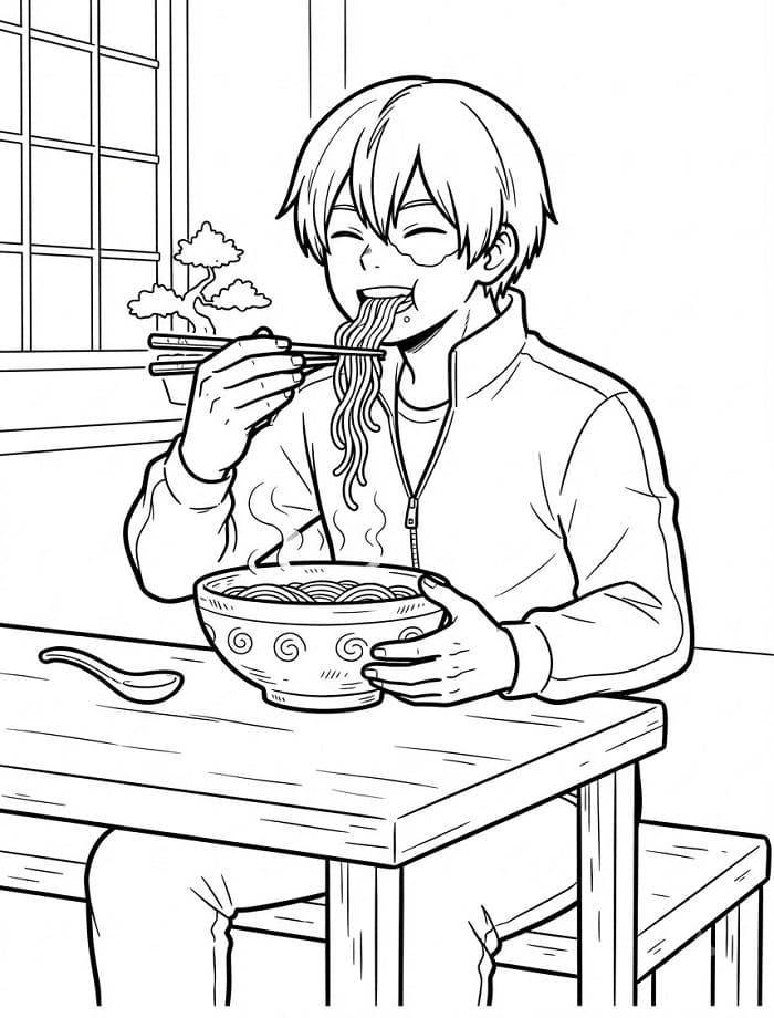 Målarbild Shoto Todoroki My Hero Academia