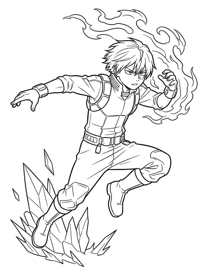 Målarbilder Shoto Todoroki
