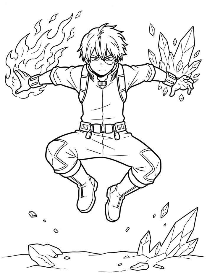 Målarbild Shoto Todoroki för Barn