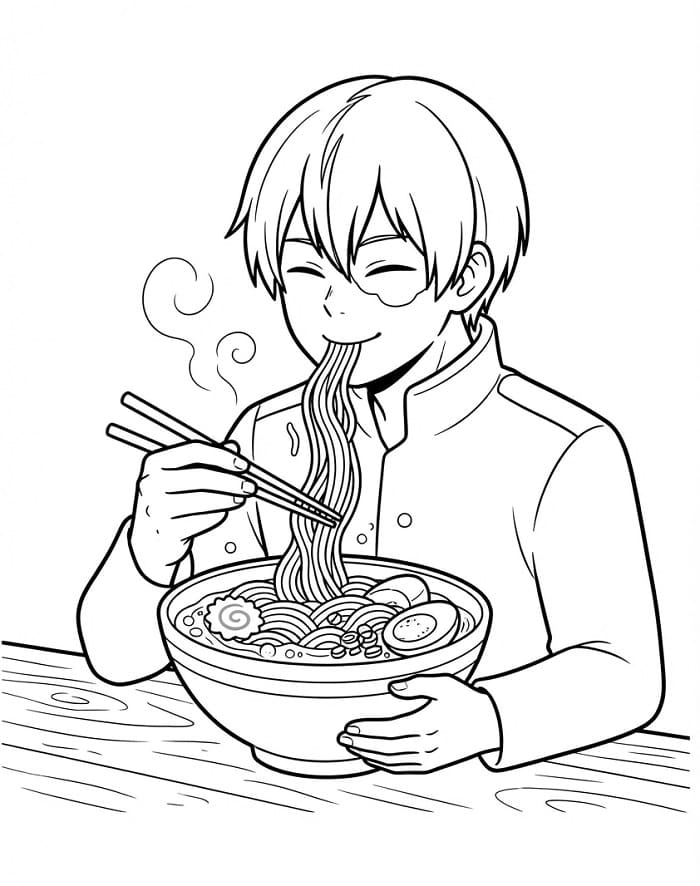 Målarbild Shoto Todoroki i My Hero Academia