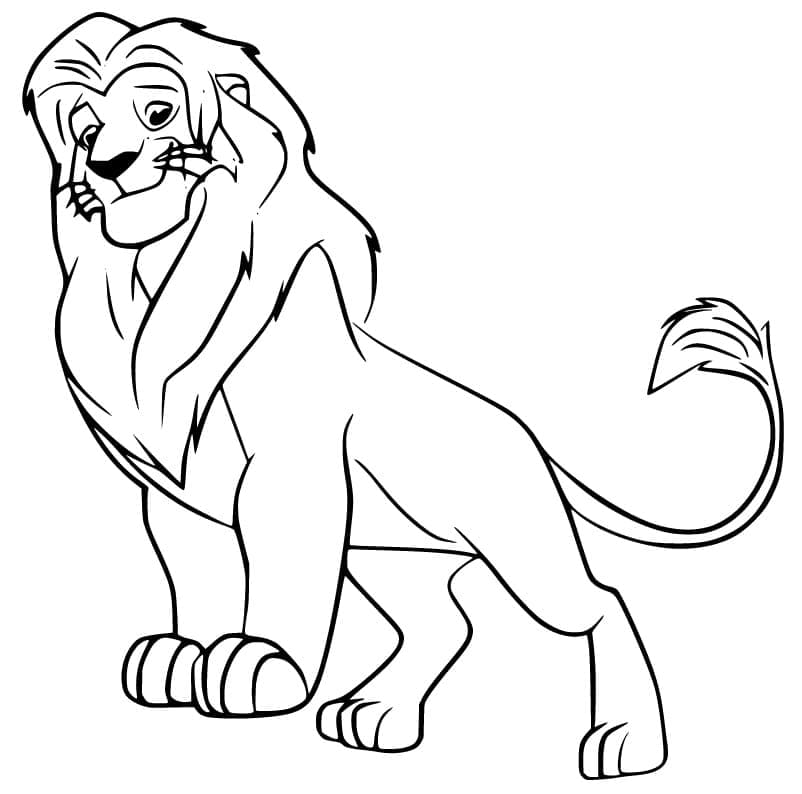 Målarbild Simba från Lejonvakten