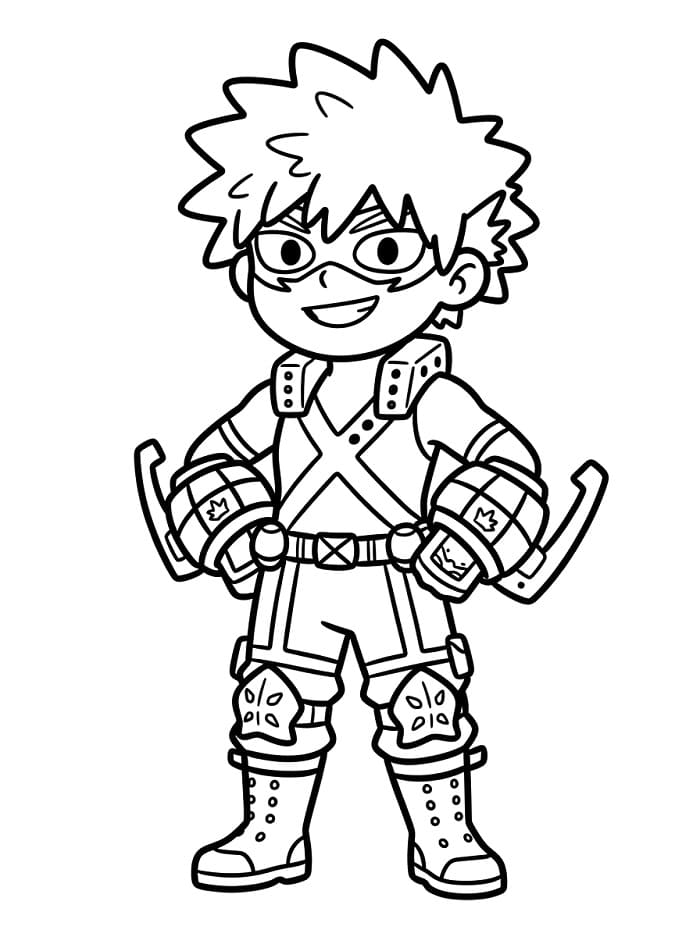 Målarbild Söt Katsuki Bakugo