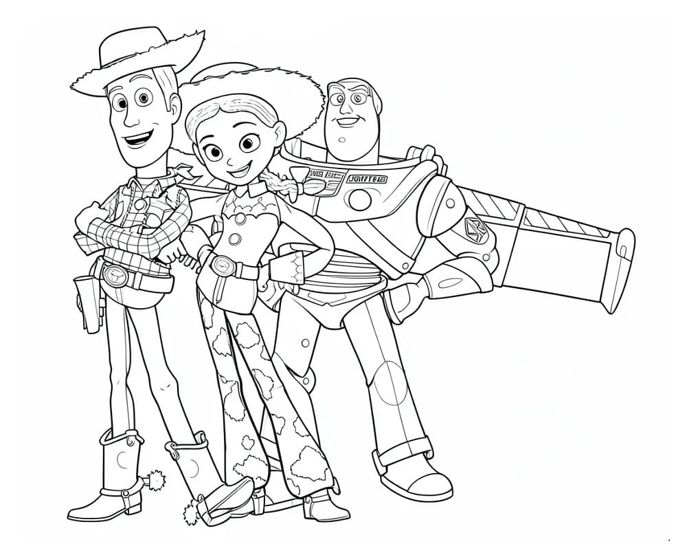 Målarbild Söta karaktärer från Toy Story 5