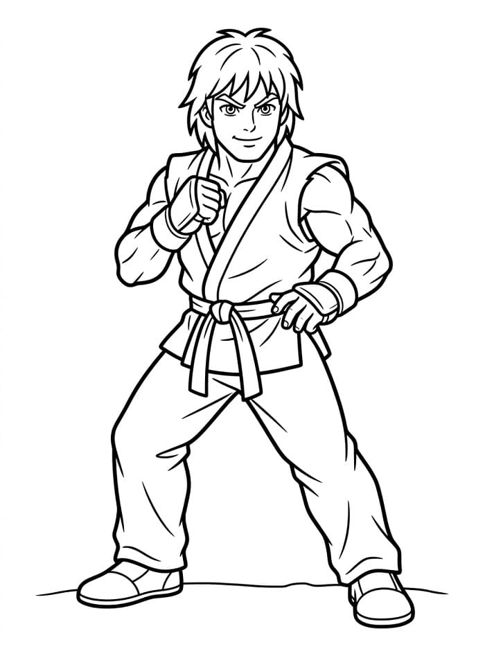 Målarbild Street Fighter Ken