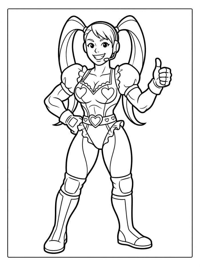 Målarbild Street Fighter Mika