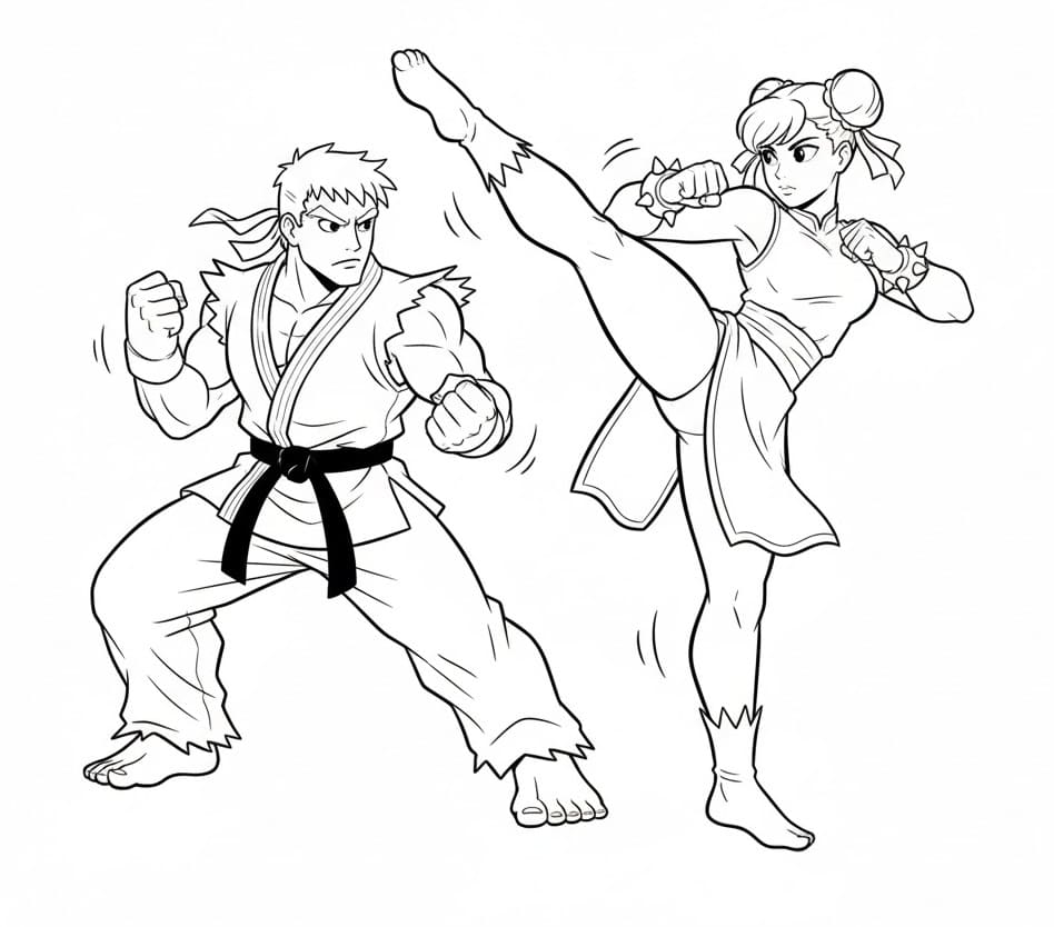 Målarbilder Street Fighter