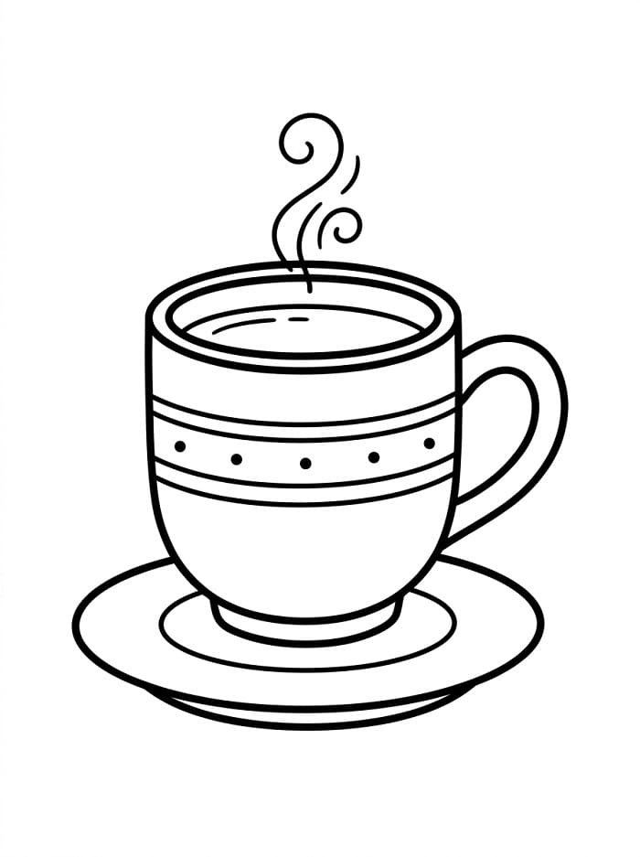 Målarbild Varm kaffekopp