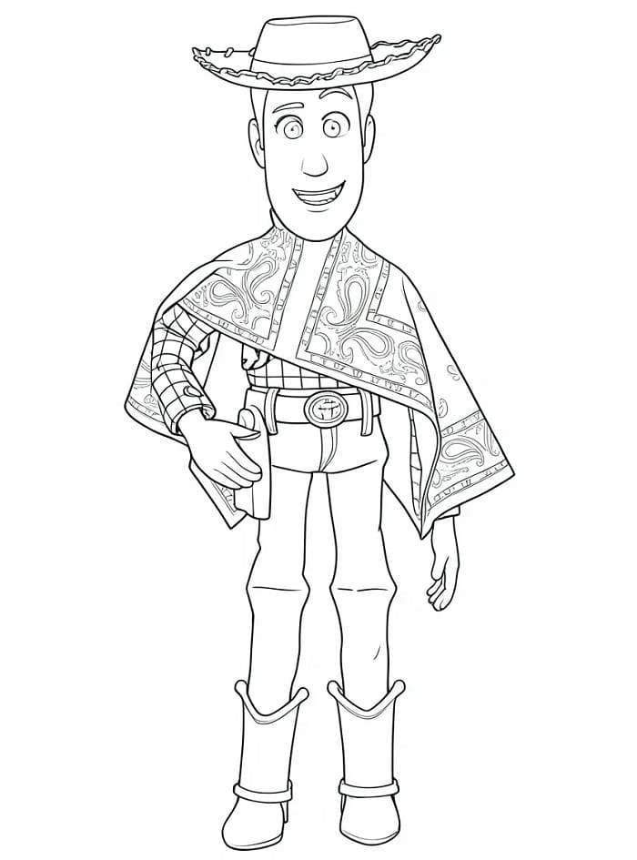 Målarbild Woody i Toy Story 5