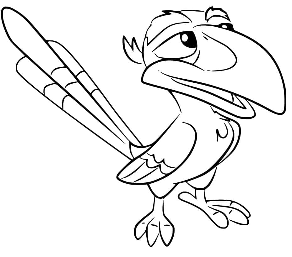 Målarbild Zazu från Lejonvakten