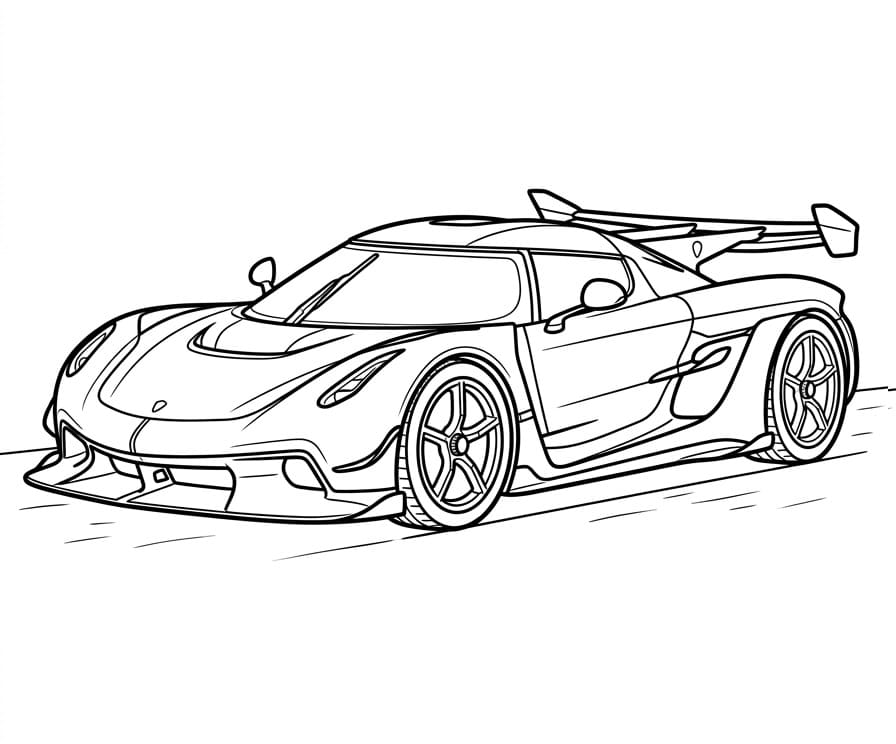 Målarbild En Koenigsegg
