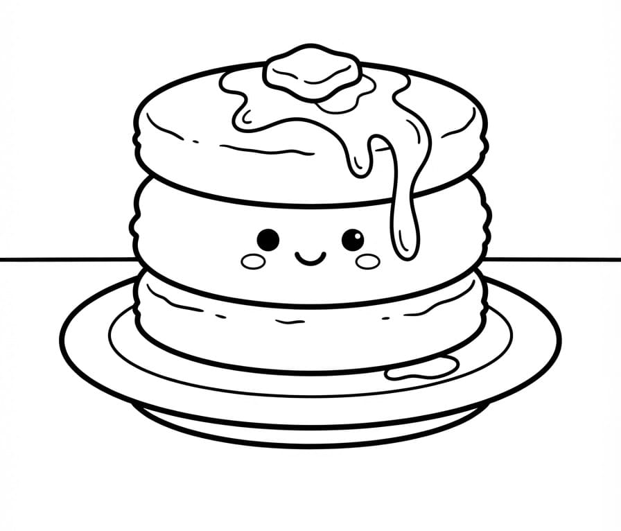 Målarbild En söt pannkaka