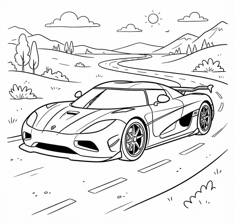 Målarbild Fin Koenigsegg