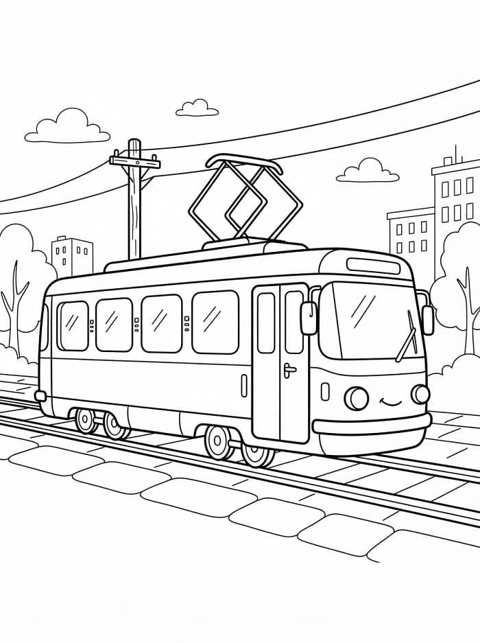 Målarbild Gratis Spårvagn