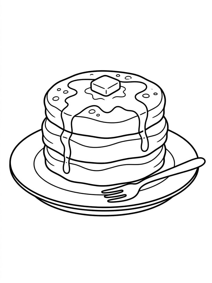 Målarbild Gratis Utskrivbar Pannkaka
