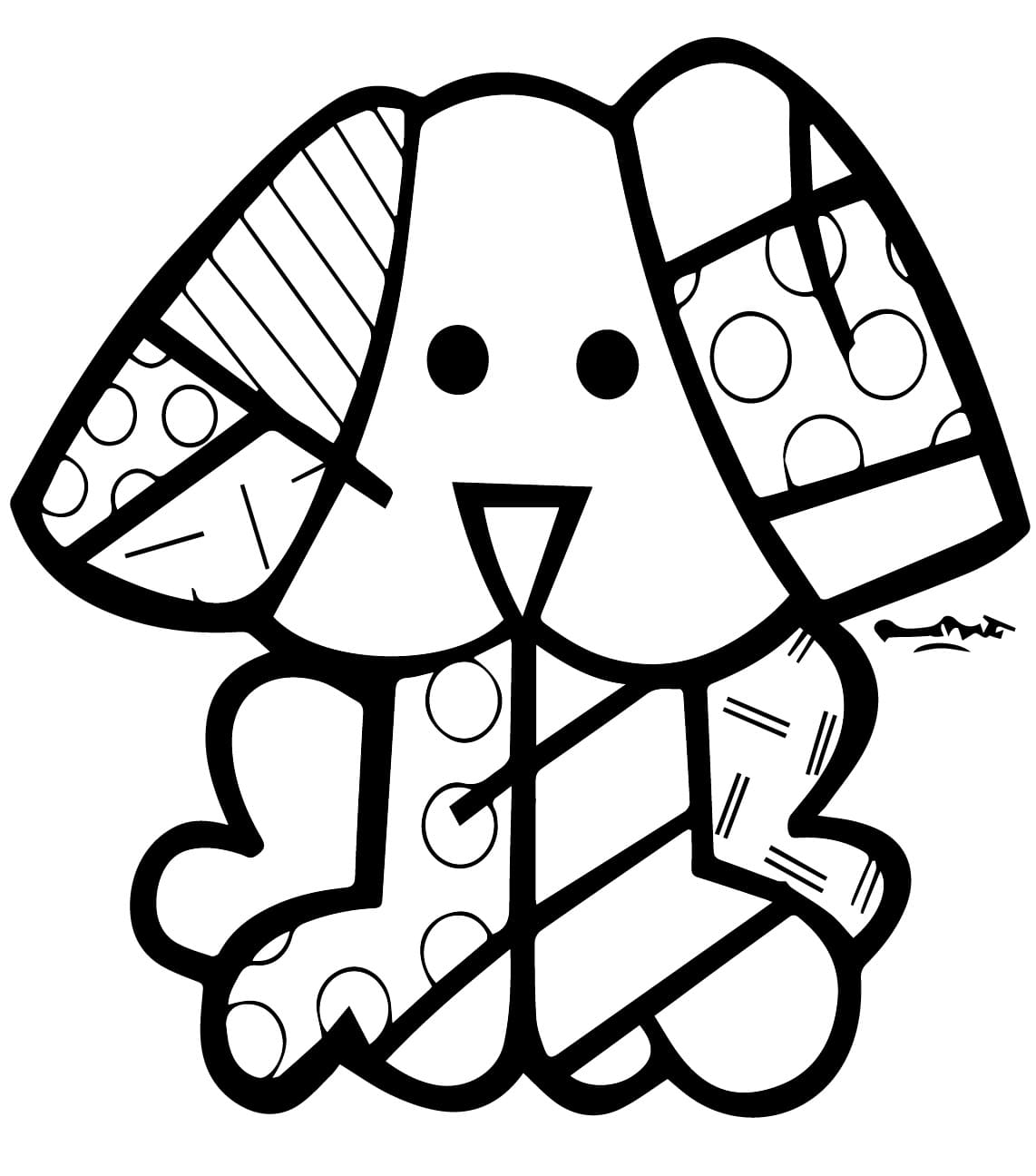Målarbild Gratis Utskrivbar Romero Britto