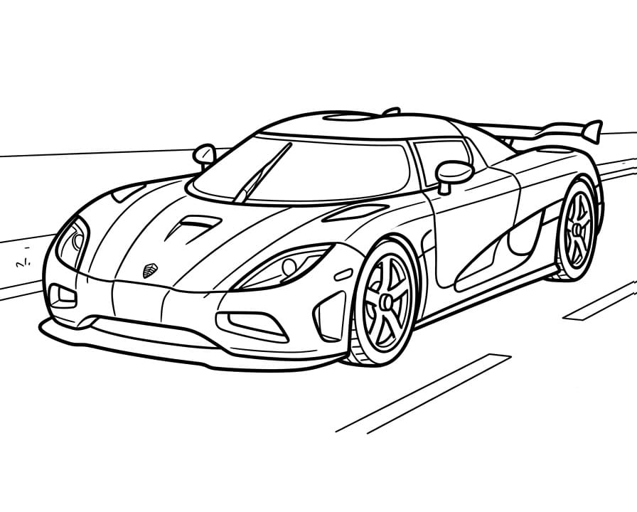 Målarbild Koenigsegg Bil