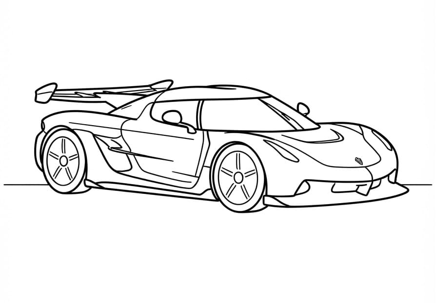 Målarbild Koenigsegg Gratis Utskrivbar för Barn